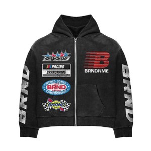 Sweat à capuche à fermeture éclair tendance et élégant pour hommes pantalon ajusté décontracté survêtements OEM ODM Style Hip Hop imprimé grande taille - Product Image 2