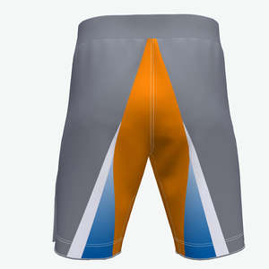 Shorts de sport personnalisés pour hommes, respirants, en polyester, vêtements de sport gris, orange, bleu, imprimés par sublimation, vêtements de basketball - Product Image 4
