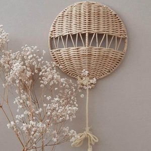Colgante de pared de ratán bohemio hecho a mano de ratán natural para decoración rústica escandinava o moderna del hogar - Product Image 2