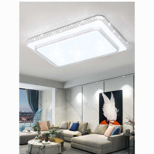JYLIGHTING-Lámpara de techo de cristal <span class=keywords><strong>rectangular</strong></span> grande para sala de estar, Salón principal, decoración estética, luz <span class=keywords><strong>LED</strong></span> regulable de 140W - Product Image 2
