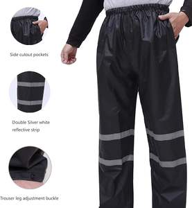 Combinaison de pluie, veste de sécurité réfléchissante haute visibilité, équipement de pluie léger, veste de pluie imperméable avec pantalon - Product Image 5