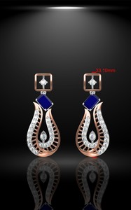 Lujo Miossanite diamante 14K blanco amarillo oro Acero inoxidable cúbico moda collar pendiente Boda nupcial conjuntos para mujeres - Product Image 3