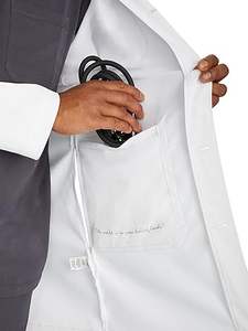 Manteau blanc personnalisable à manches longues uniforme d'infirmières pour hommes vêtements de travail respirants pour médecins chercheurs de laboratoire pour hôpital - Product Image 4