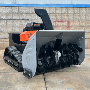 Remote Control Track <b>Snow</b> <b>Sweeper</b> Gasoline Engine <b>Snow</b> Blower Road <b>Snow</b> Plow Municipal Cleaning Machine Yellow - Product Image 4