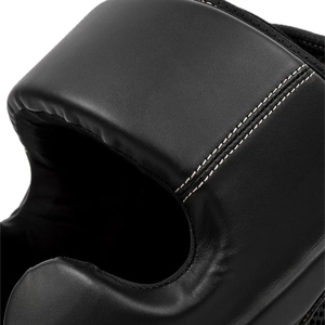 Casque de boxe personnalisé avec barre faciale, protège-tête MMA pour sparring, protection faciale en cuir noir mat, barre nasale, casque d'entraînement - Product Image 4