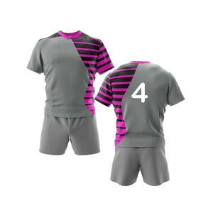 Vêtements de sport respirants avec logo personnalisé, ensemble de maillots de rugby à XV de football avec impression par sublimation complète, ensemble d'uniformes - Product Image 2