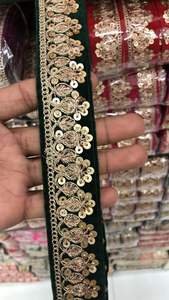 ริบบิ้นและผ้าลูกไม้สีดำและสีแดงสำหรับชุดแต่งงาน,เครื่องออกแบบลาย Paisley แบบกำหนดเองด้วยการปักเลื่อม - Product Image 6