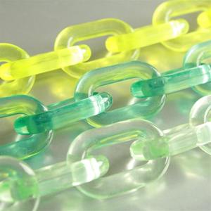 Grands maillons de chaîne en résine colorés transparents |   Accessoires de décoration intérieure - Product Image 1