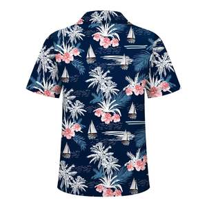 เสื้อฮาวายแขนสั้นผู้ชายเสื้อพิมพ์ลายลำลองสำหรับแฟชั่นฤดูร้อนและวันหยุด - Product Image 3