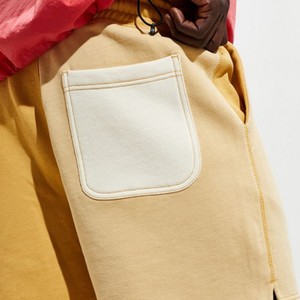 <b>Men's</b> High Quality Summer Casual <b>Shorts</b> 100% Cotton French Terry Comfortable Elastic Waist Fit Eco-Friendly Color Block Design - Product Image 5