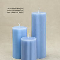 Cera de Abeja Pura Granulada para Velas Artísticas - Ecológica, No Tóxica, para Bodas y Halloween, Forma/Impresión Personalizable, Color Azul