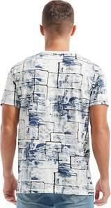 Precio al por mayor OEM servicio de los hombres 100% algodón de manga corta cuello redondo hombro pendiente cuello cinta impresa cómoda camiseta - Product Image 5