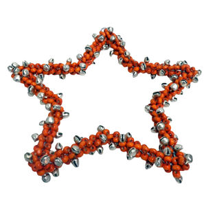 Design élégant artisanat fer/perles suspendus étoile tenture murale décor nickelage pour la décoration de noël personnalisé - Product Image 2