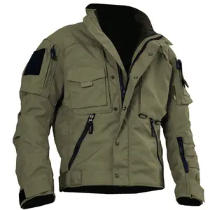 Automne/Hiver 2024 Nouveau design fermeture éclair multi-poches élégant veste vintage américaine pour hommes