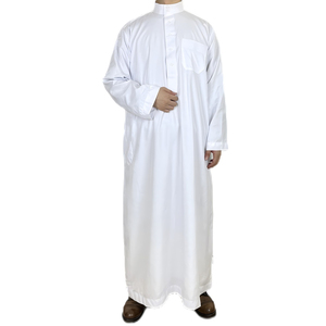Ban-Collar Thobes Summer Ready Styles para hombres Bloque de color Ban-Collar Thobes Pedidos a granel Árabe Hecho a medida Thobe / Thawb - Product Image 1