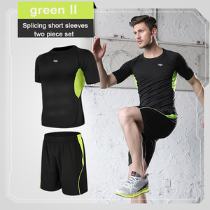 Ropa de entrenamiento para hombre, conjunto deportivo ajustado, 2 uds., trajes de entrenamiento para gimnasio, ropa deportiva, chándal, conjuntos de ropa de entrenamiento - Product Image 1