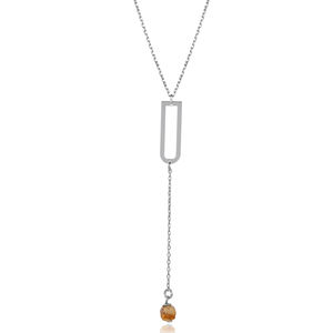 Collar con Dije de Boda Redondo con Diseño Geométrico Simple, Chapado en Rodio, Joyería Turca Hecha a Mano de Plata de Ley 925 al por Mayor - Product Image 5