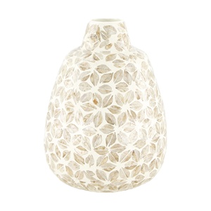 Luxury Mother of Pearl Inlay Decorative Vases Capiz Shell Inlay Table Vase <b>Mosaic</b> Mother of Pearl Shell Vase for Home Decoration - Product Image 2