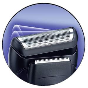 Afeitadora Eléctrica Rotativa para Hombre, con Cable, Cuchillas Dobles/Triple, Resistente al Agua IPX7, Fuente de Alimentación USB, Interfaz Alemana - Product Image 1