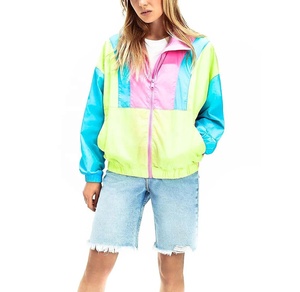 Wholesale Outdoor Sports Street Wear New Design Custom <b>Workout</b> Windbreaker <b>Jacket</b> Lightweight Nylon Women's Half Zipper <b>Jacket</b> - Product Image 3