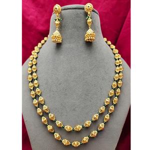 Elegance básico chapado en oro Look collar de calidad premium con pendientes para mujer joyería de diseñador para colección de ropa de boda - Product Image 1