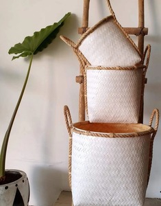 Hot Top Produit Bambou Rotin Sac À Linge Panier Décoration Panier Personnaliser Taille Autres Décorations pour La Maison - Product Image 6