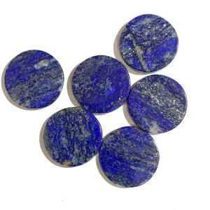 Monedas planas redondas azules de 20mm de alta calidad, lapislázuli Natural, piedras preciosas sueltas, certificación IGI RIDA CREATIONS, fabricación de joyas - Product Image 5