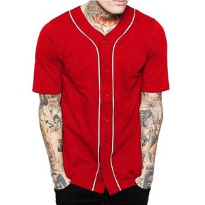 Custom <b>Mens</b> Fashion Blank Buttons <b>Shirt</b> Baseball Jersey Wholesale Baseball Uniform Baseball Jersey - Product Image 3