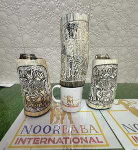 Meilleure qualité de tasse de corne à boire Viking avec gravure de père odin de haute qualité - Product Image 1