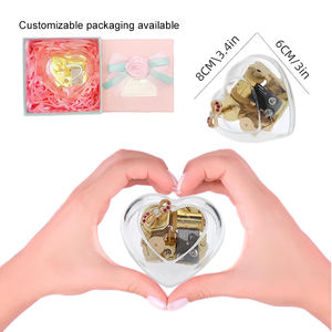 La Doyee Wind-Up Heart Mini Music Box La Vie En Rose Song Característica Cristal transparente Regalo <span class=keywords><strong>de</strong></span> aniversario <span class=keywords><strong>de</strong></span> boda - Product Image 2