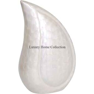 Nuevo 100% hecho de nácar, urnas de cenizas en forma de lágrima con diseño minimalista de Color blanco, tarros de almacenamiento de cenizas hechos a mano de mesa - Product Image 1