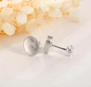 Fine 925 Sterling Silver Oval Bezel Setting <b>Stud</b> <b>Earrings</b> 4x6mm To 20x30mm Blank Cup Collet Mount Jewelry Gift For Women - Product Image 2