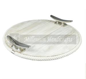 Plateau de service hexagonal en métal bordé d'or de qualité supérieure Design moderne pour le ramadan Artisanat en métal à prix raisonnable - Product Image 5