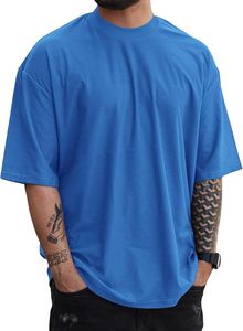 Top Trending Heavyweight <b>Oversize</b> O-Neck <b>T</b>-<b>Shirts</b> 100% Cotton Plus Size Drop Shoulder Loose Fit Custom Logo Highstreet for Men - Product Image 4