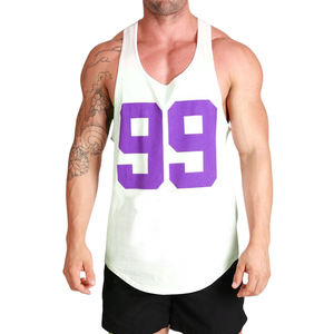 เสื้อกล้ามออกกำลังกายผู้ชายแบบสบายๆ รับผลิตแบบ OEM/ODM ซับเหงื่อ แห้งเร็ว ระบายอากาศดี เสื้อกีฬาขายส่งจำนวนมาก สกรีนโลโก้ตามสั่ง 100% - Product Image 3