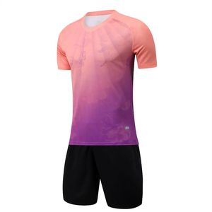 Uniforme de fútbol profesional Unisex 100% algodón conjunto de alta calidad con mangas cortas logotipo frontal de corte automatizado servicio OEM - Product Image 6
