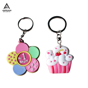 AIFRAN Promotional Gift Custom Logo PVC Keychain 3D Soft Rubber Keyring Personalized Brand Souvenir Silicone <b>Key</b> <b>Holder</b> - Product Image 5