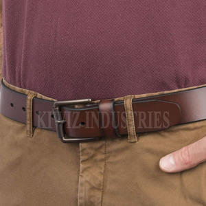 Fabricación profesional cinturones de cuero de piel de vaca de grano superior duraderos personalizados para hombres cinturón buen cinturón con hebilla - Product Image 6