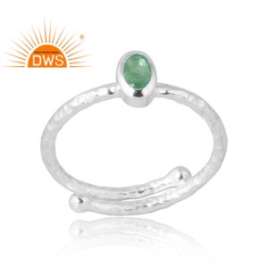 Superventas anillo de piedras preciosas de Esmeralda Natural de 925 esterlina, joyería personalizada para mujer, regalo para ella - Product Image 1