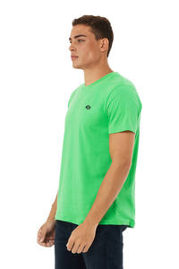 Camiseta de Jersey de Algodón Peinado Lavado con Enzimas para Hombre, Cuello Redondo, Manga Corta, Color Sólido, Estilo Casual Urbano, Tacto Suave - Product Image 2