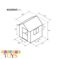 Maison de jeux en bois Kela verte pour enfants Style Cowboy (y compris le sol) | Jouets de plein air prêts à être expédiés d'espagne