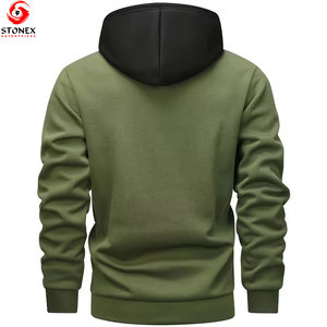 High Quality 100% Cotton Fleece Solid Winter Loose Fit Breathable Quick Dry Comfortable 2 Pcs Best Selling Hooded <b>Men</b> <b>Pullover</b> - Product Image 2
