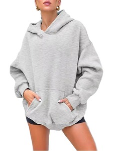 Sudaderas de Alta Calidad para Mujer, 100% Algodón, Ligeras, Holgadas, Lisas, con Impresión de Logotipo Personalizado, Servicio OEM - Product Image 3