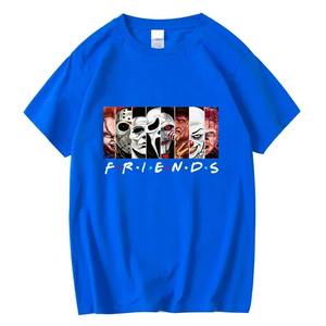 Haute qualité 100% coton chemise drôle amis imprimer t-shirt belle chemise été col ample t-shirt hommes - Product Image 3