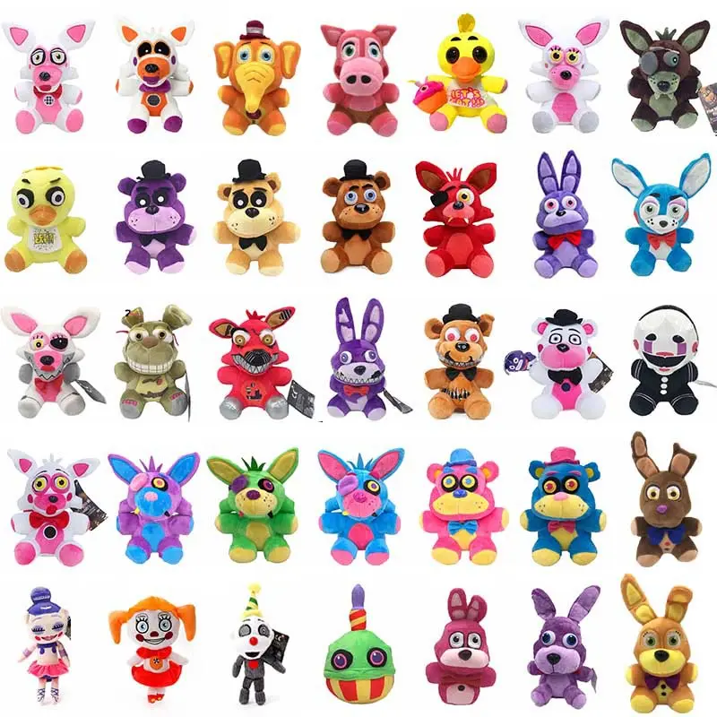 18CM-25CM beş gece Freddy Fnaf bebekler & doldurulmuş oyuncaklar altın Freddy Fazbear Mangle Bonnie doldurulmuş hayvan oyuncaklar