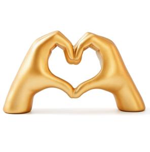 Décoration de sculpture de table abstraite en métal doré moderne pour les salons ajoutant de l'élégance aux surfaces de table ou de comptoir vides - Product Image 1