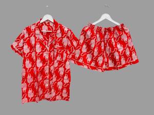 Handmade Cotton Pajama Shorts Set Comfortable Floral Nightwear for Home <b>Sleepwear</b> for Spring and Summer Perfect Gift for Her - Product Image 2