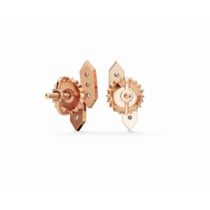 Pendientes de Diamantes Facetados de Oro de 9 Quilates de Primera Calidad, Corte Redondo, Joyería Cultivada en Laboratorio, Proveedor Mayorista B2B para Exportación - Product Image 3