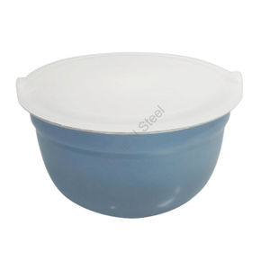 Bol en acier inoxydable Aldi de qualité supérieure avec design classique élégant et couvercle en plastique pour le stockage - Product Image 1