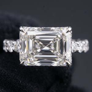 Radiant Marquise Rectangular Luxury Statement <b>Ring</b> Elongated Center Lab Created Zircon Accented Band Rhodium Plated Silver Tone - Product Image 2